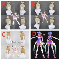 Overwatch 2 Mythic Skin Juno Hear of Hope Juno Kiriko Golden Blonde Highlights Styled Cosplay Wig