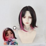 Overwatch LE SSERAFIM Mercy Juno DVA Blonde Pink Black Styled Cosplay Wig