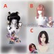 Overwatch LE SSERAFIM Mercy Juno DVA Blonde Pink Black Styled Cosplay Wig