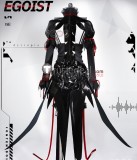 Guilty Crown EGOIST Inori Yuzuriha Black Gothic Cosplay Costume