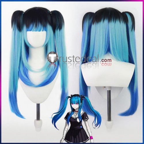 The Hundred Line Last Defense Academy Darumi Amemiya Tsukumo Kako Tsukumo Ima Blue Pink Purple Cosplay Wig