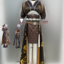 Overwatch 2 Hashimoto Kiriko New Skin Brown Cosplay Costume