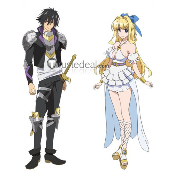 Cautious Hero The Hero Is Overpowered but Overly Cautious Seiya Ryuuguuin Ristarte Blonde Black Styled Cosplay Wig