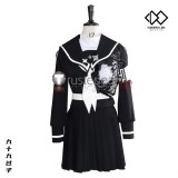 The Hundred Line Last Defense Academy Tsukumo Kako Black Combat Cosplay Costume