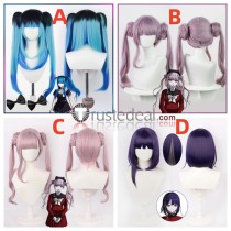 The Hundred Line Last Defense Academy Darumi Amemiya Tsukumo Kako Tsukumo Ima Blue Pink Purple Cosplay Wig