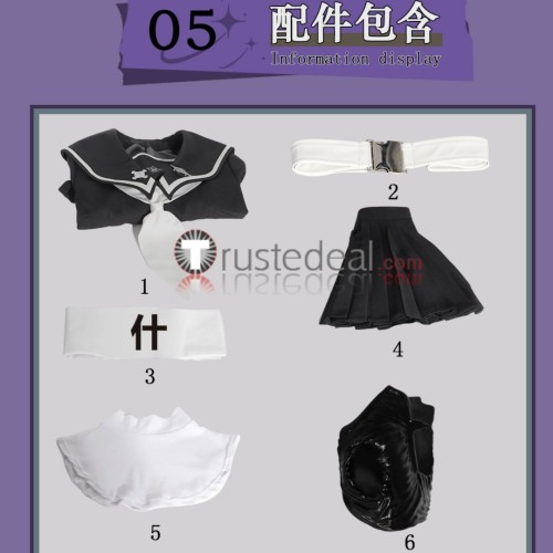 The Hundred Line Last Defense Academy Shizuhara Hiruko Black Combat Cosplay Costume