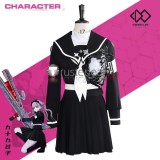 The Hundred Line Last Defense Academy Tsukumo Kako Black Combat Cosplay Costume