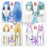 Pretty Cure Aokaze Nana Nekoyashiki Mayu Inukai Iroha Shigure Kokoro Blue Green Yellow Purple Cosplay Wig