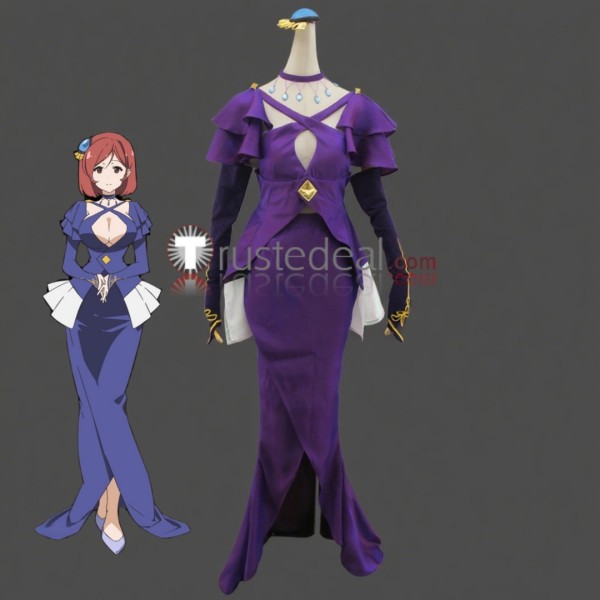 Cautious Hero The Hero Is Overpowered but Overly Cautious Ariadoa Purple Formal Dress Cosplay Costume
