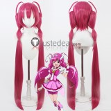 Pretty Cure Cure Nyammy Nekoyashiki Yuki Cure Happy Hoshizora Miyuki Cure Lovely Aino Megumi Inukai Iroha Brown Pink Orange Cosplay Wig
