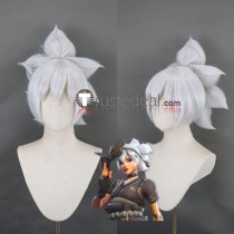 Overwatch 2 Hashimoto Kiriko New Skin Silver Ponytail Styled Cosplay Wig