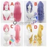 Pretty Cure Cure Prism Nijigaoka Mashiro Cure Diamond Hishikawa Rikka Cure Parfait Kirarin Cure Etoile Kagayaki Homare Pink Purple Yellow Cosplay Wig