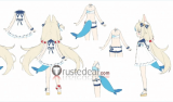 Virtual Youtubers VTuber Hololive Sameko Saba White Sailor Cosplay Costume