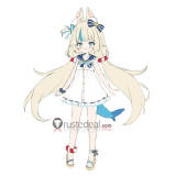 Virtual Youtubers VTuber Hololive Sameko Saba White Sailor Cosplay Costume