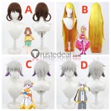 Pretty Cure Hanamichi Ran Hijiri Ageha Toyama Daifuku Gijinka Brown Yellow Grey Cosplay Wig