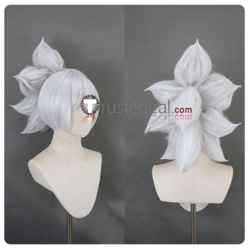 Overwatch 2 Hashimoto Kiriko New Skin Silver Ponytail Styled Cosplay Wig