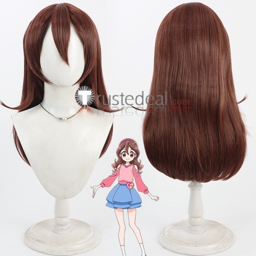 Pretty Cure Cure Zukyoon Cure Spicy Fuwa Kokone Sakura Uta Beige Brwon Blue Black Cosplay Wig