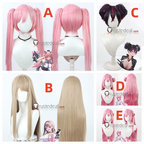 Goddess of Victory Nikke Quiry Quency Escape Queen Viper Dorothy Pink Golden Black Cosplay Wigs