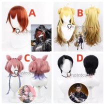 Arknights Crownslayer Leizi Eureka U-Official Doc Orange Yellow Pink Black Cosplay Wig