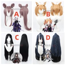 Arknights Lin Sora Ines Ling Orange Brown Pink Black Blue Cosplay Wigs