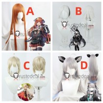 Arknights Bagpipe Tomimi‌ Scene W Mint Orange Grey Golden Cosplay Wigs