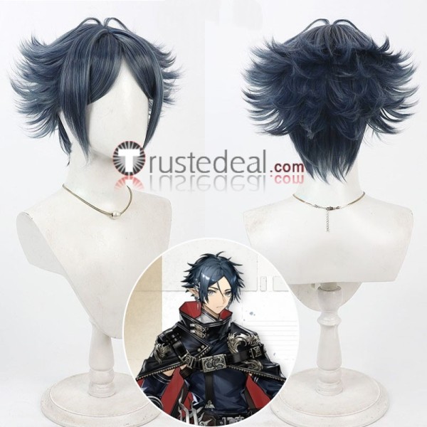 Arknights Zuo Le Blue Grey Cosplay Wig