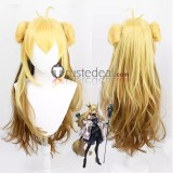 Arknights Crownslayer Leizi Eureka U-Official Doc Orange Yellow Pink Black Cosplay Wig