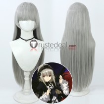 Rozen Maiden Suigintou Long Silver Grey Cosplay Wig