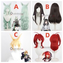 Arknights Harmonie Priestess Leonhardt Exusiai the New Covenant Green Brown Black Golden Red Cosplay Wigs