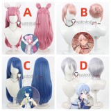 Project Sekai Colorful Stage Otori Emu Akayama Mizuki Kiritani Haruka Yoisaki Kanade Pink Blue Grey Cosplay Wigs