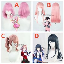 Project Sekai Colorful Stage Otori Emu Akiyama Mizuki Mochizuki Honami Hoshino Ichika Pink Blue Black Cosplay Wigs