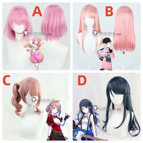 Project Sekai Colorful Stage Otori Emu Akiyama Mizuki Mochizuki Honami Hoshino Ichika Pink Blue Black Cosplay Wigs