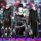 Project Sekai Colorful Stage PJSK Zozotown Collab Vivid BAD SQUAD Shinonome Akito Aoyagi Toya Azusawa Kohane Black Cosplay Costume