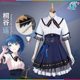 Project Sekai Colorful Stage PJSK MORE MORE JUMP! Kiritani Haruka Hinomori Shizuku Momoi Airi Uniform Dress Blue Cosplay Costume
