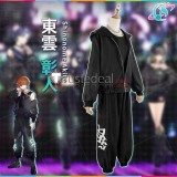 Project Sekai Colorful Stage PJSK Zozotown Collab Vivid BAD SQUAD Shinonome Akito Aoyagi Toya Azusawa Kohane Black Cosplay Costume