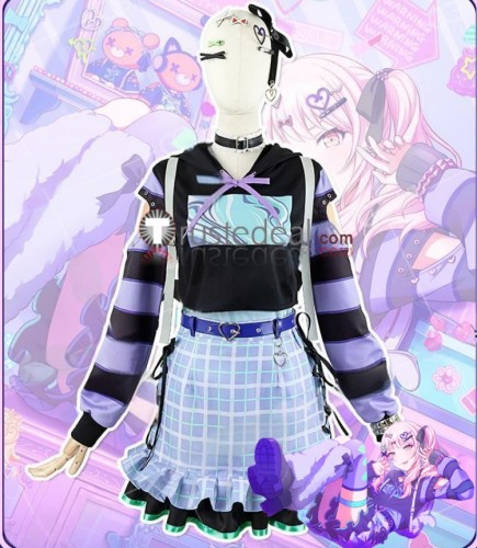 Project Sekai Colorful Stage PJSK Nightcord 25ji Akiyama Mizuki Purple Daily Set Cosplay Costume