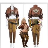 Monster Hunter Wilds MHWilds Gemma Brown Coat Cosplay Costume