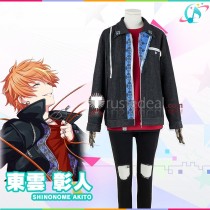 Project Sekai Colorful Stage PJSK Vivid BAD SQUAD Shinonome Akito Denim Black Cosplay Costume