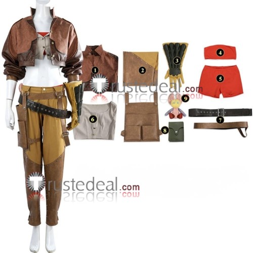 Monster Hunter Wilds MHWilds Gemma Brown Coat Cosplay Costume