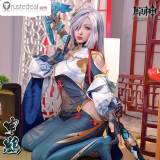 Genshin Impact Shenhe Cosplay Costume Custom Size Plus Size