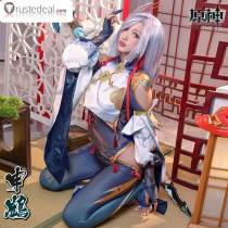 Genshin Impact Shenhe Cosplay Costume Custom Size Plus Size