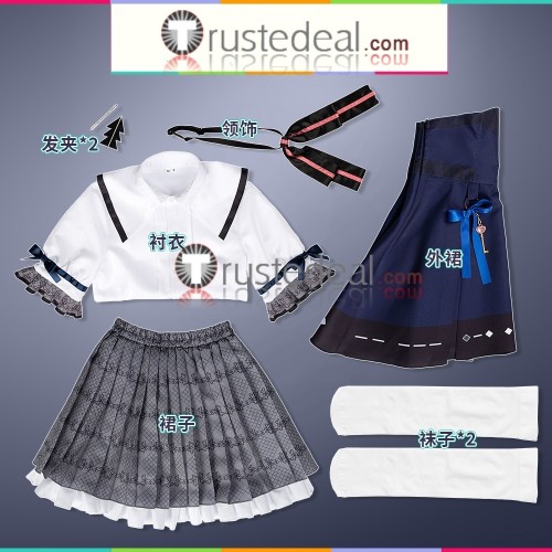 Project Sekai Colorful Stage PJSK MORE MORE JUMP! Kiritani Haruka Hinomori Shizuku Momoi Airi Uniform Dress Blue Cosplay Costume