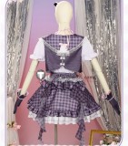 Project Sekai Colorful Stage PJSK MORE MORE JUMP! 4th Anniversary Momoi Airi Plaid Lolita Purple Cosplay Costume