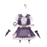 Project Sekai Colorful Stage PJSK MORE MORE JUMP! 4th Anniversary Momoi Airi Plaid Lolita Purple Cosplay Costume