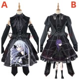 Project Sekai Colorful Stage PJSK Nightcord 25ji Dim Night Gothic Reminiscence Gothic Asahina Mafuyu Yoisaki Kanade Black Cosplay Costumes