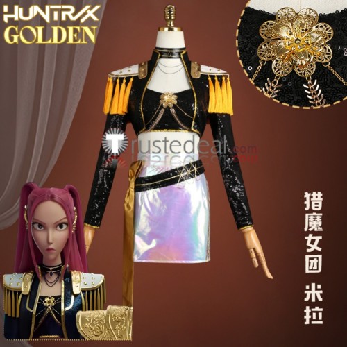 KPop Demon Hunters Mira Golden Black Stage Cosplay Costume