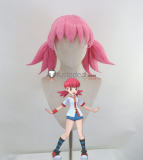 Pokemon Trainer May Haruka Whitney Pink Brown Styled Cosplay Wig