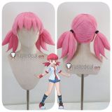 Pokemon Trainer May Haruka Whitney Pink Brown Styled Cosplay Wig