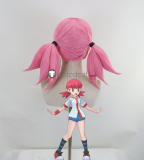 Pokemon Trainer May Haruka Whitney Pink Brown Styled Cosplay Wig