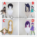Commission Pokemon Horizons The Series Pocket Monsters Liko Zinnia Dot Caitlin Blonde Purple Blue Styled Cosplay Wig